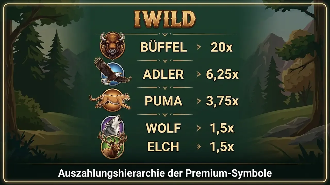 Buffalo King Megaways Symbol Auszahlungen