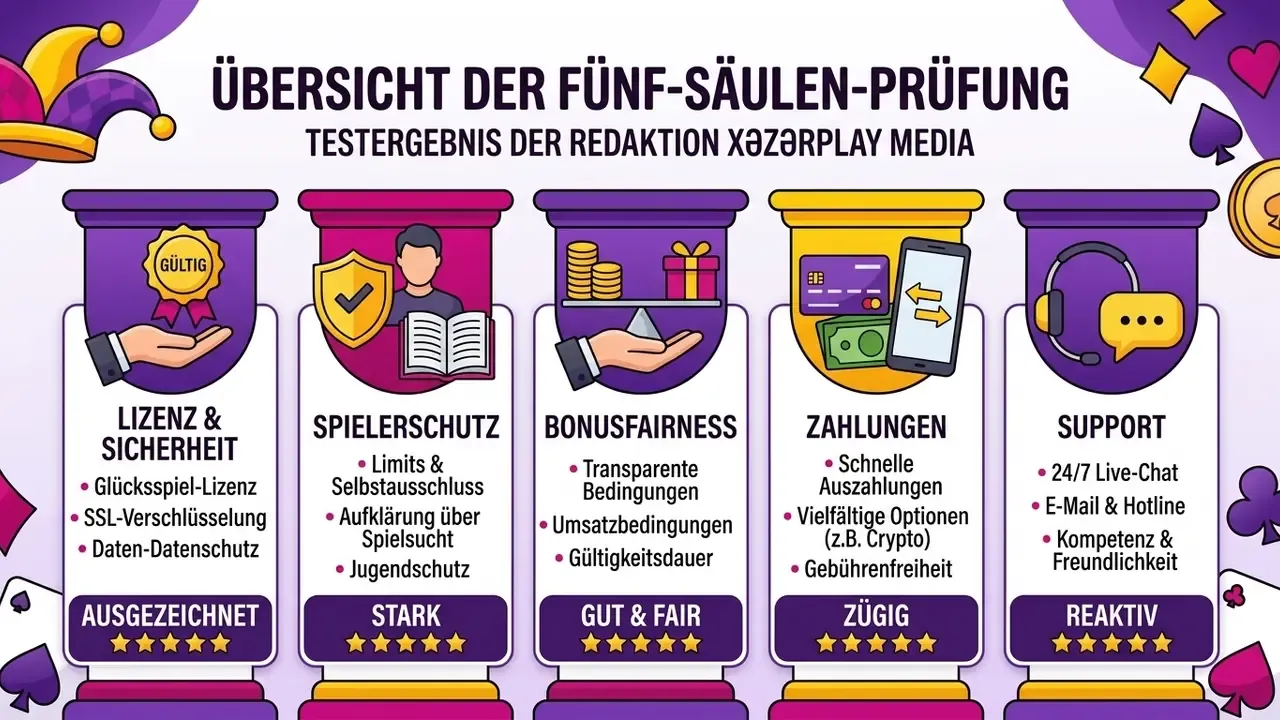 iWild Casino Fünf-Säulen-Prüfung Übersicht