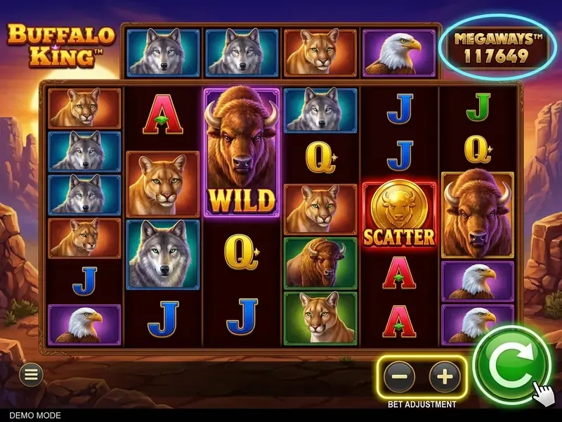 Buffalo King Megaways Demo Interface
