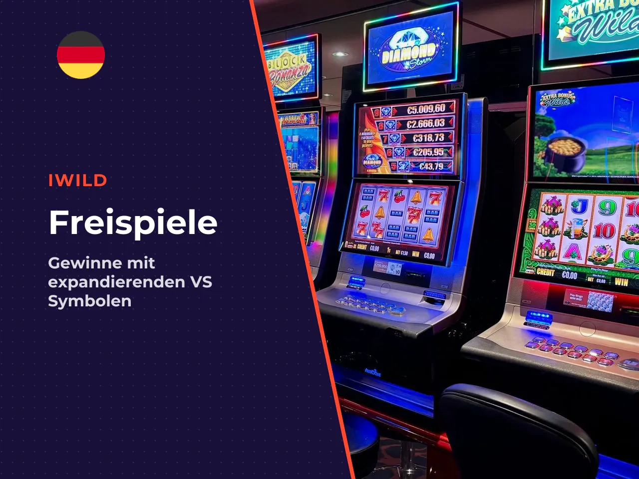 Freispiele und VS-Symbol. Das VS-Symbol ist