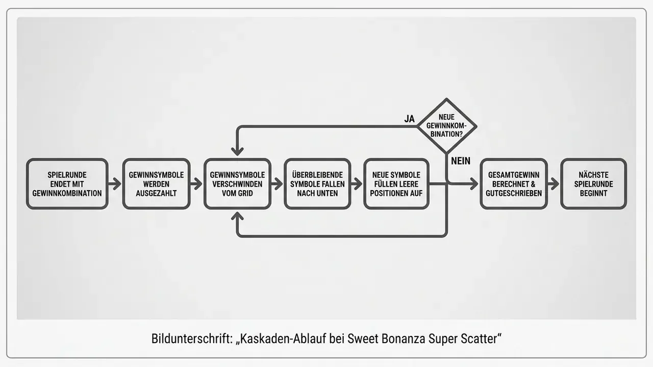 Tumble Mechanik Ablaufdiagramm Sweet Bonanza Super Scatter