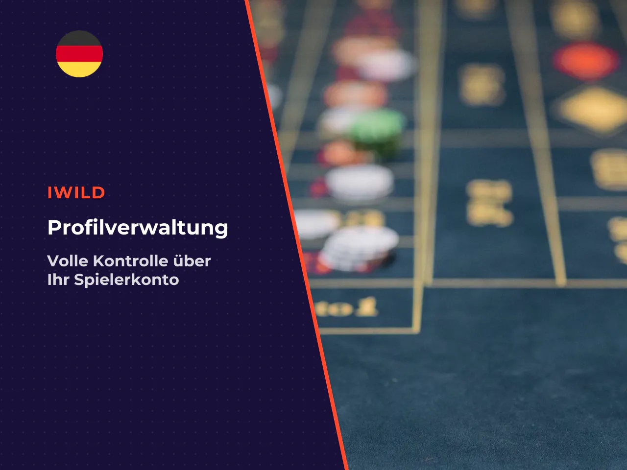 Profilverwaltung nach dem Login. Im persönlichen